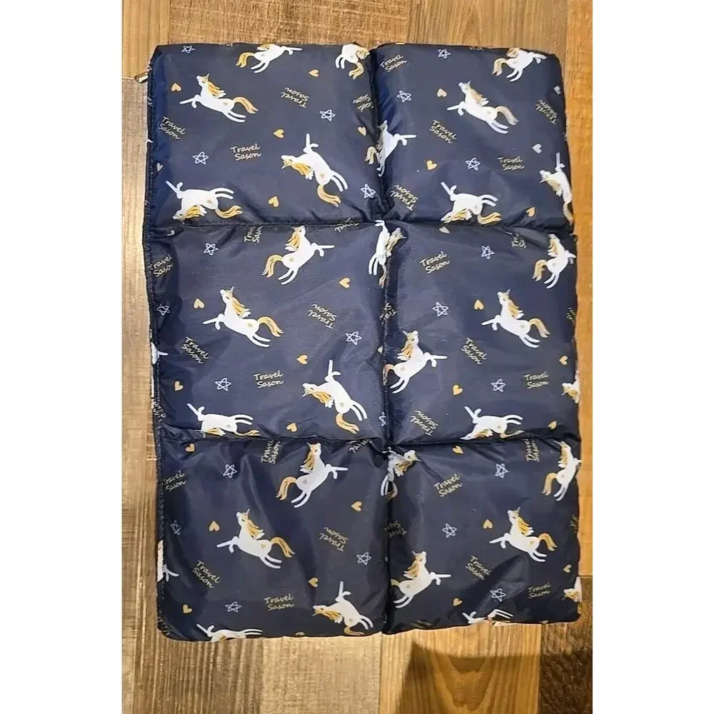 Puffy Laptop Carrying Case With Unicorns 15 In Canvas Outside Velvet Inside NEW